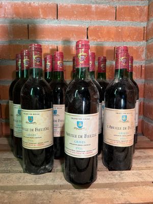 12 bouteilles L'ABEILLE DE FIEUZAL, Pessac-Léognan 1986 (es,…