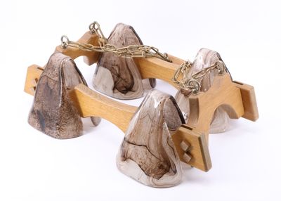 Fischer Leuchten Lustre rectangulaire en bois à quatre lumiè…