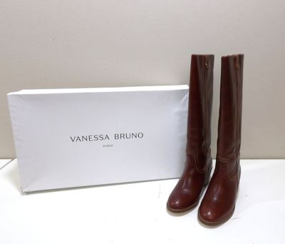 VANESSA BRUNO - Bottes camarguaises en cuir cognac / Bettera…
