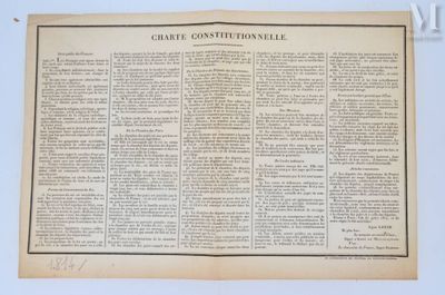 un vieux journal avec une photo de la grande Constitution des États-Unis