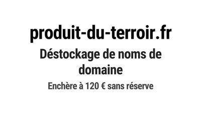 Nom de domaine produit-du-terroir.