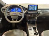the interior of a car with a steering wheel, dashboard, and display screen