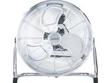 une image représentant un ventilateur blanc posé sur un support métallique
