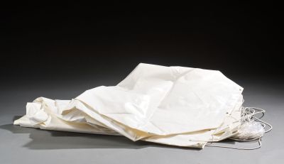 an image of a white bag on the ground