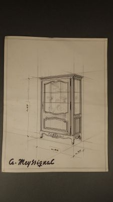 esquisse d'un dessin représentant une fenêtre sur une feuille de papier
