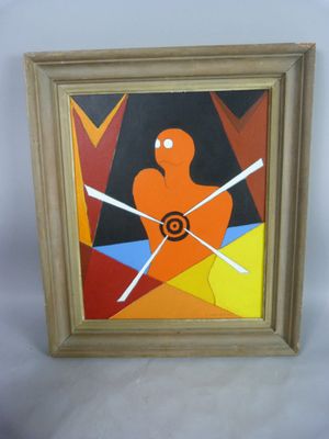 a picture of a picture of a clock in a picture frame