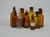 a lot of bottles that are sitting on a table