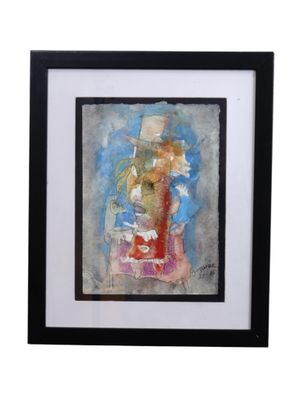 Alberto GUZMAN (1927-2017) "Portrait en pied"