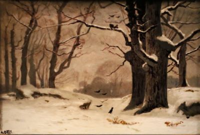 A. ORRY (XIX-XX° siècle "paysage enneigé". - Photo 1