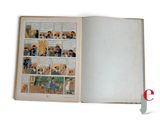 an open book with pictures of people on it