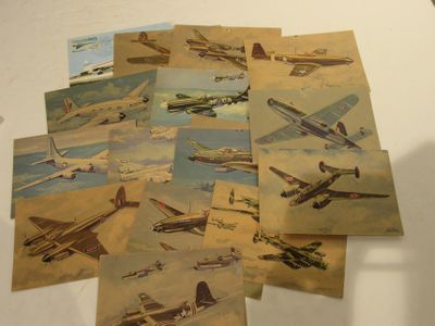 Collection DE Cartes Postales "Avions" Illustration LO…