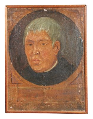portrait d'un jeune garçon portant une chemise à col noir et aux cheveux verts