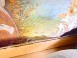 a picture of a painting of a horse in a box