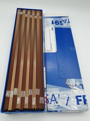 wooden chopsticks in a blue box with a white background