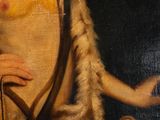 an image of a painting of a woman holding a cat in her arms