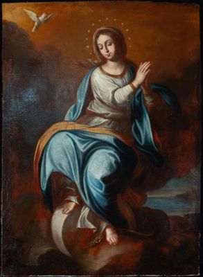 an image of a painting of a woman sitting on a rock