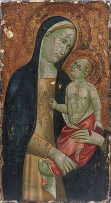 an image of a painting of a woman holding a baby