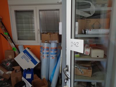 a glass door with a sign on it that says 240