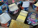 many different types of pokemon trading cards on the table