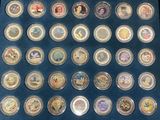 an image of a display case with a lot of coins