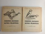 Voici deux livres posés sur une surface blanche : l'un représente un canard et l'autre représente un canard.