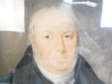 un tableau représentant un homme en veste bleue et cravate