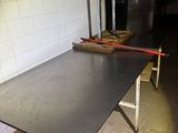 a table that is sitting in the middle of a room