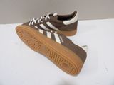 adidas superstar shoes in brown and white with gum soles