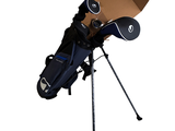 a picture of a bag of golf equipment on a tripod