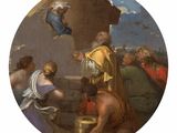 an image of a painting of a group of people in a circle