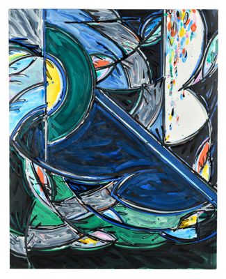 Jacques POLI (1938-2002) Eclats de perruche, 1988