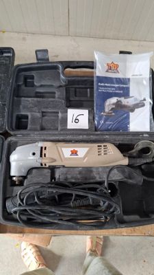 a box with tools in it sitting on a table