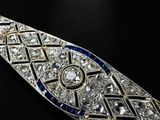 an art deco diamond and sapphire bracelet