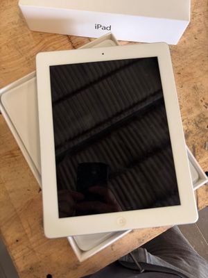 a tablet computer sitting on top of a box