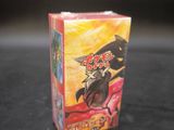 a small box with a picture of a person riding a motorcycle
