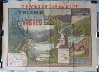 une affiche représentant une carte des Alpes françaises