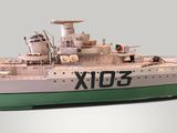 a model of a ship on display on a table