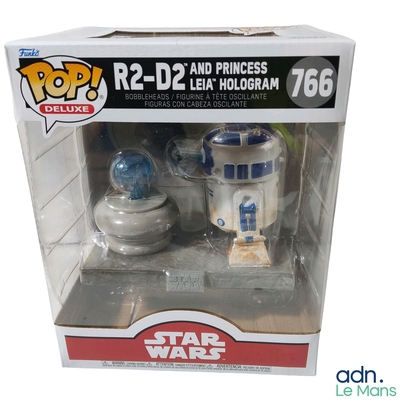 Lot de figurines Funko Pop Star Wars : R2-D2 et la princesse Leia