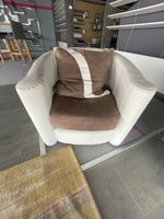 Canapé GIULIA 3 places tissu beige + Fauteuil simili et tiss… (photo 2)