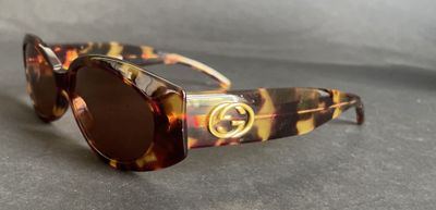 a close up of a pair of sunglasses on a table