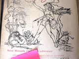 an old book with a pink sticker on it sitting on top of a table