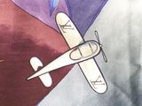 a tie with a picture of a small plane on it