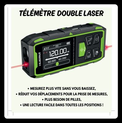 Télémètre laser nouvelle génération avec double laser 2 fois… - Photo 1