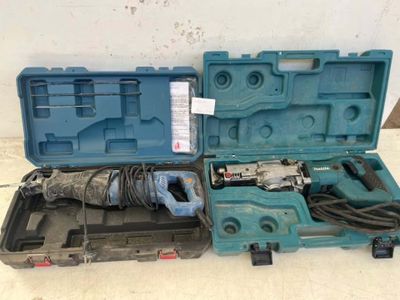 a blue tool case with tools in it on a table