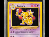 a close up of a pokemon card on a black background