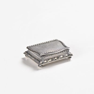 silver plated trinket on white background with white background