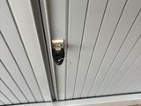 a close up of a door with a lock on it