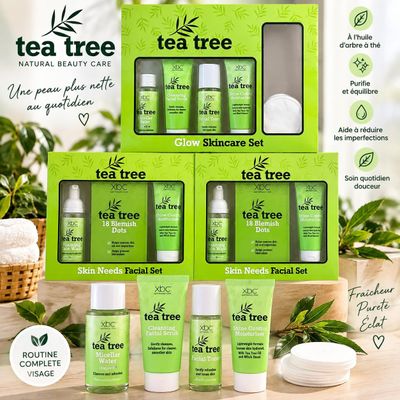 Coffret cadeau de soins pour la peau à l'arbre à thé