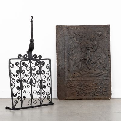 two pieces of art that are sitting on the floor