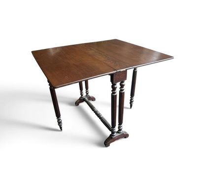 an image of a small table with a wooden top